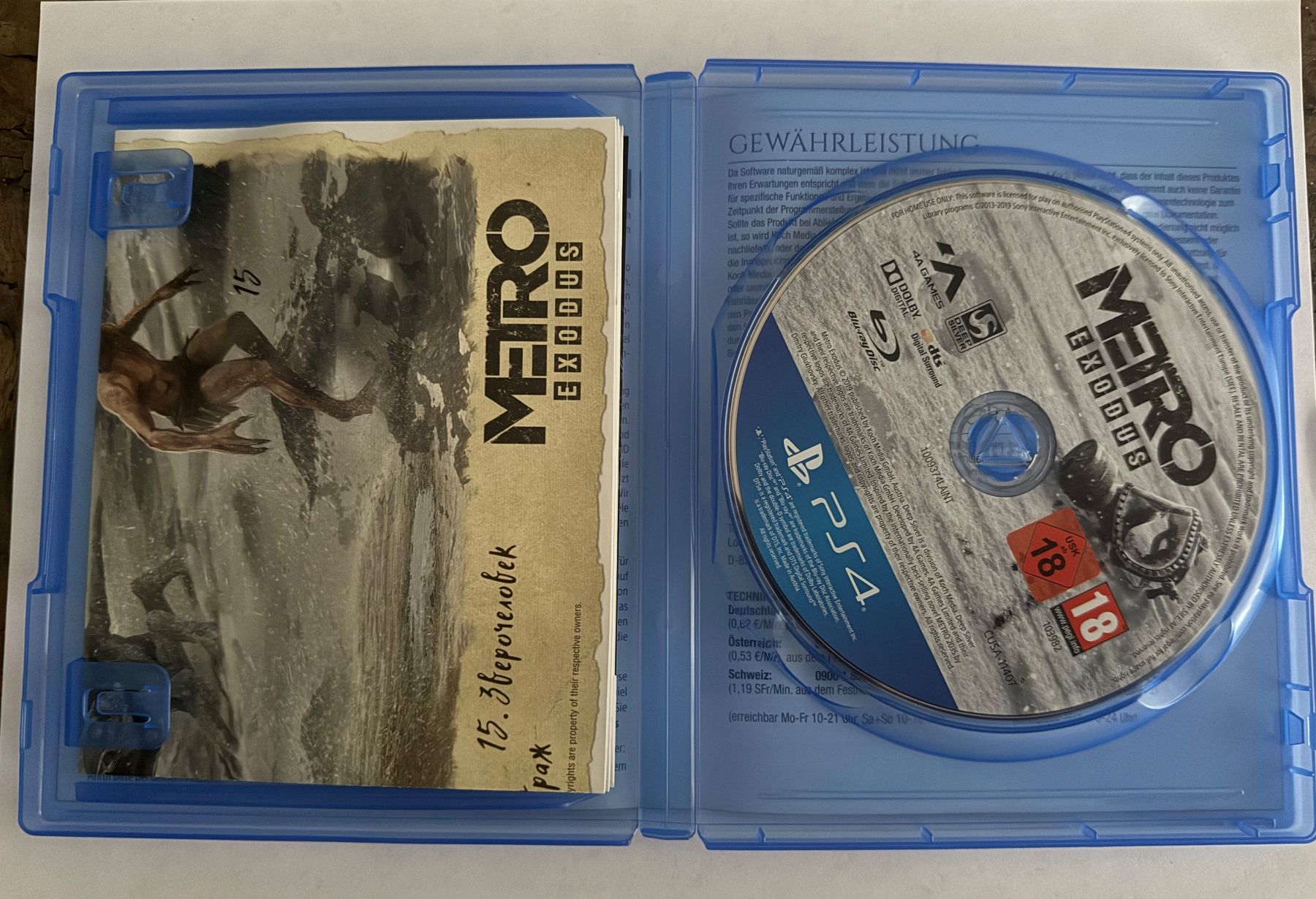 Sony Spiele: PS4 Spiel Metro Exodus – Gebraucht aus Winterthur von Seister 1