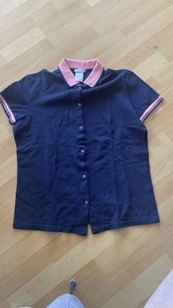 Damen Poloshirt dunkelblau Grösse 50 Made in Italy 