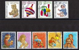 Pro Juventute Sätze 1986+1987 Katalog-Nr. J298-J306 gest.