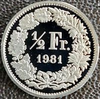 50 Rappen 1981 pp / aus Münzsatz / in einer Münzkapsel