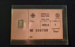 Goldbarren 1Gramm UBS mit Zertifikat