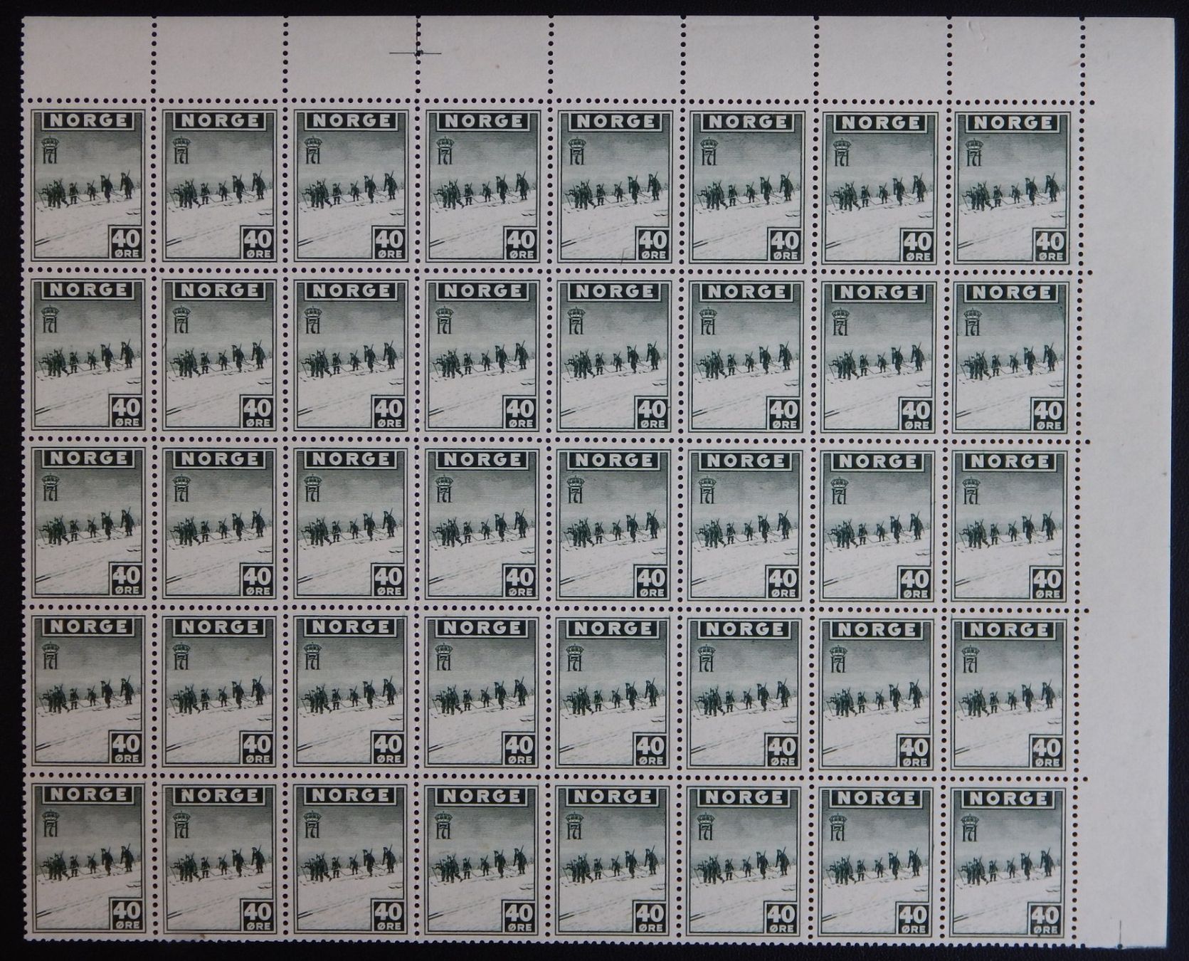 Tutti i francobolli: Norwegen Kat. 282 ** 1943 40 Block – Usato da Zürich venduto da Muehlekauf