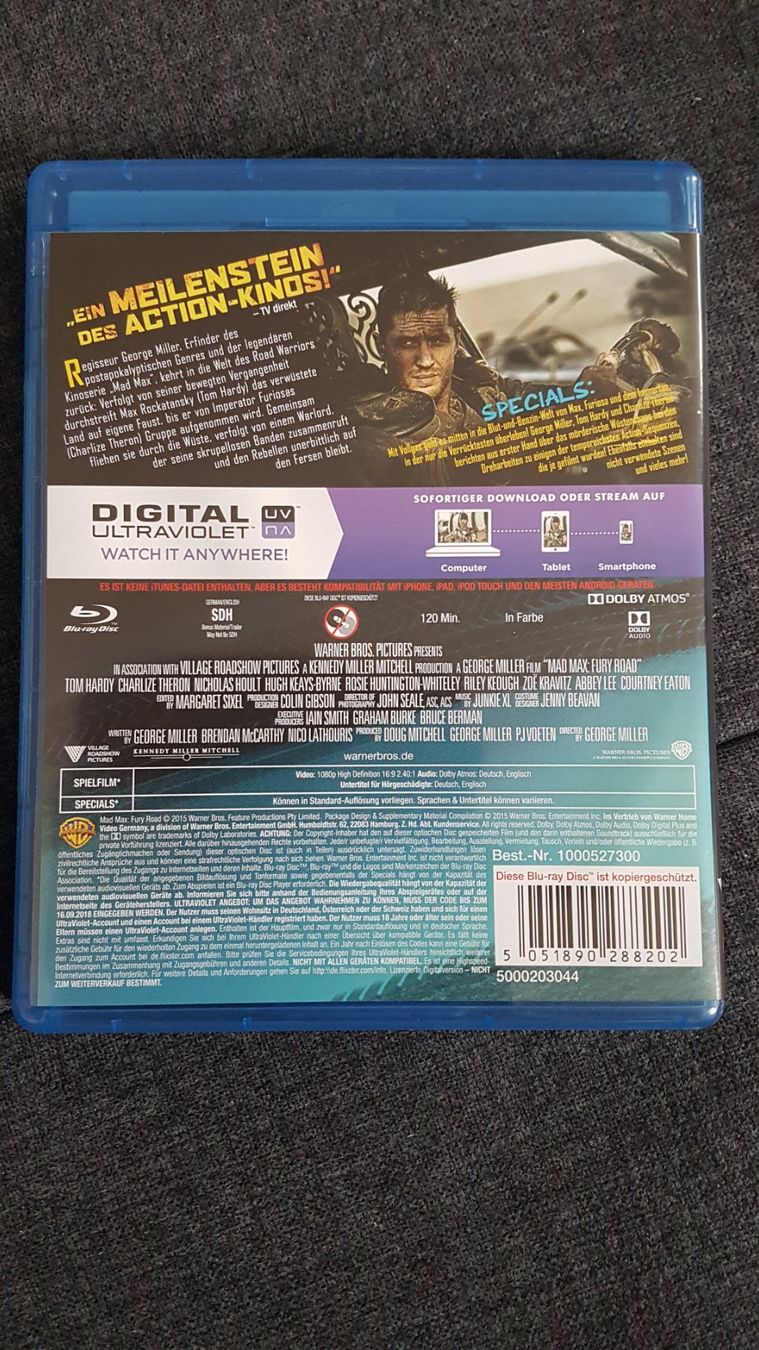 Alle DVDs: Blue-ray "Mad Max - Fury Road" – Gebraucht aus Buttisholz von Simone_n 1