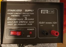 Lineares stabilisiertes Netzteil(mit Trafo), 13.5V, 5A