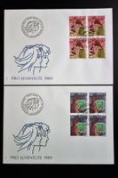 1989 4 FDC mit Viererblöcken Jugendliche