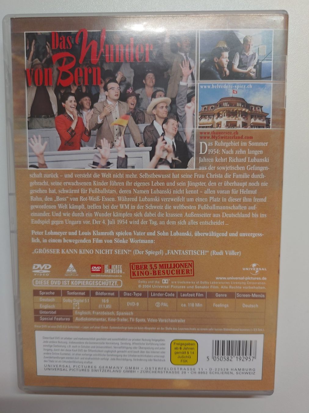Tutti i DVDs: Das Wunder von Bern – Usato da Liestal venduto da Kratzilla 2