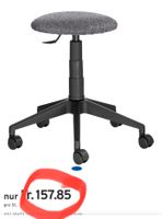 neuer Hocker SALOON, anthrazit, Stoffbezug, ø 390 x H 480 –