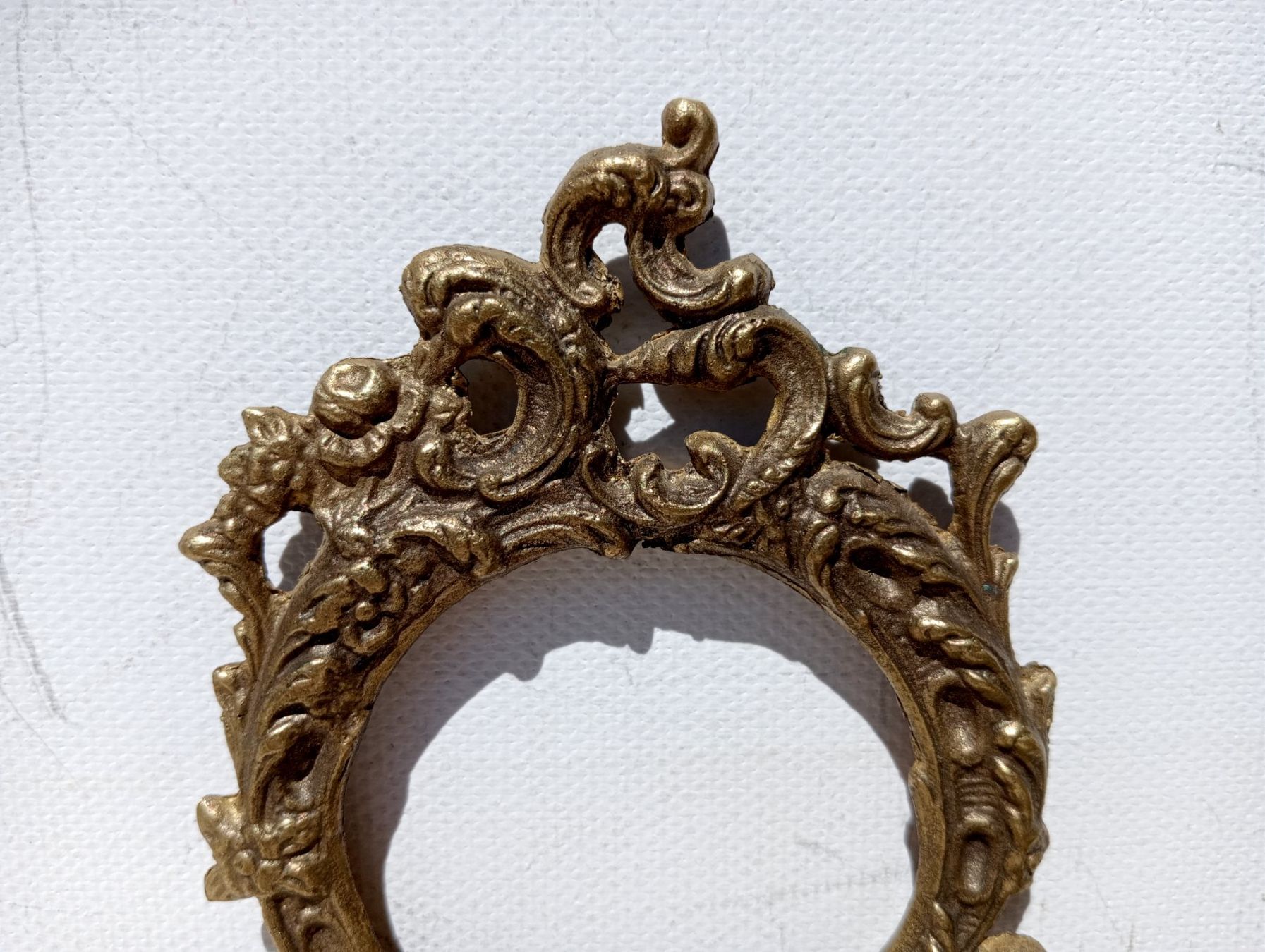 Cornici: Antikes Bilderrahmen Set Barock Stil Messing 3 klein Rahmen – Usato da Oberdorf BL venduto da Barocki888 3