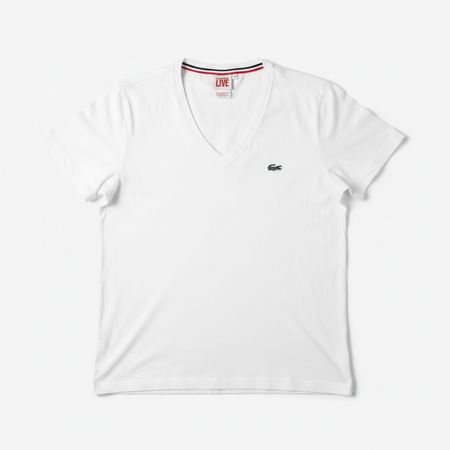 T-shirt col V Lacoste LIVE blanc - L #39