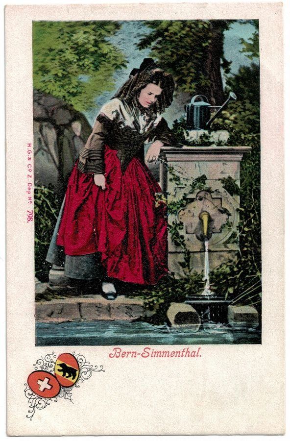Ansichtskarten: Trachten - Costumes: BERN-SIMMENTHAL – Gebraucht aus Frauenfeld von POML