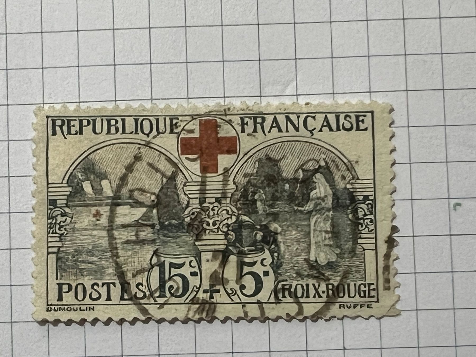 Tutti i francobolli: () Croix Rouge Infirmière 1918 Oblitéré – Usato da Lausanne venduto da ffhoud