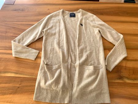 ABERCROMBIE & FITCH beige Longjacke Cardigan Cashmere Gr. S