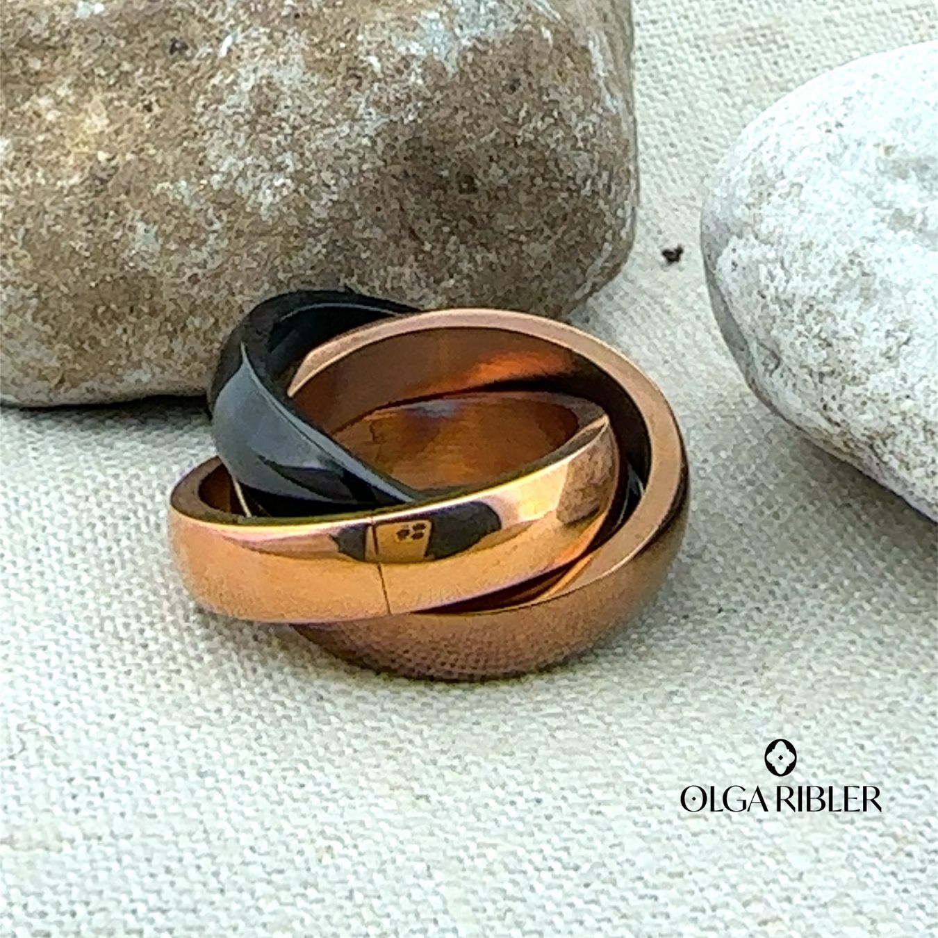 Olga Ribler Ringe: Edelstahl Ring 3-fach Grösse 62 – Neu (gemäss Beschreibung) aus Luzern von Schmuckoutlet 3