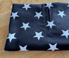 Jersey Stoff Sterne schwarz-weiss