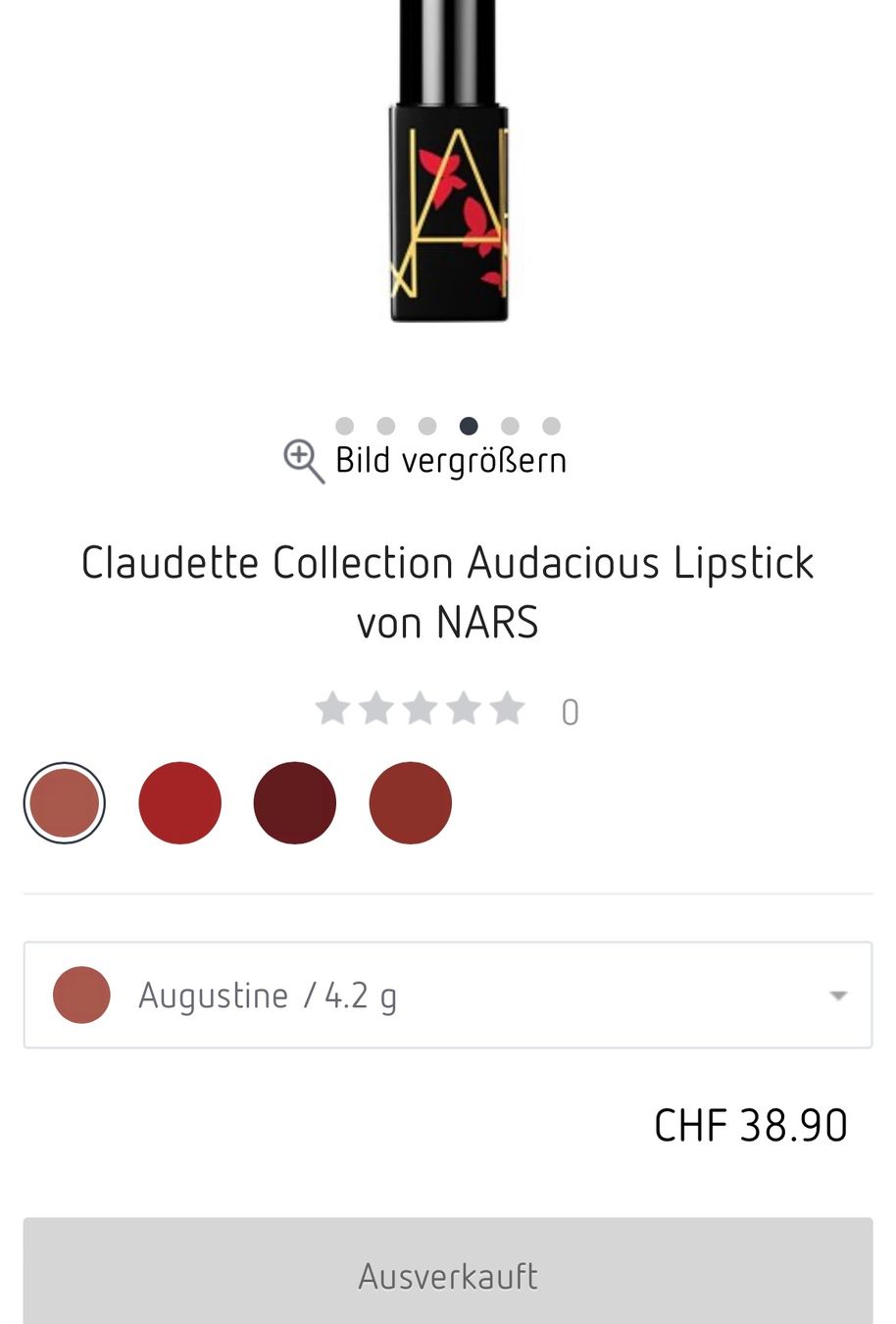 Nars Make-up: LIMITIERTER NARS AUDACIOUS CLAUDETTE LADENPREIS CHF38.90 NEU – Nuovo e nell'imballaggio originale da Zürich venduto da deruja 9