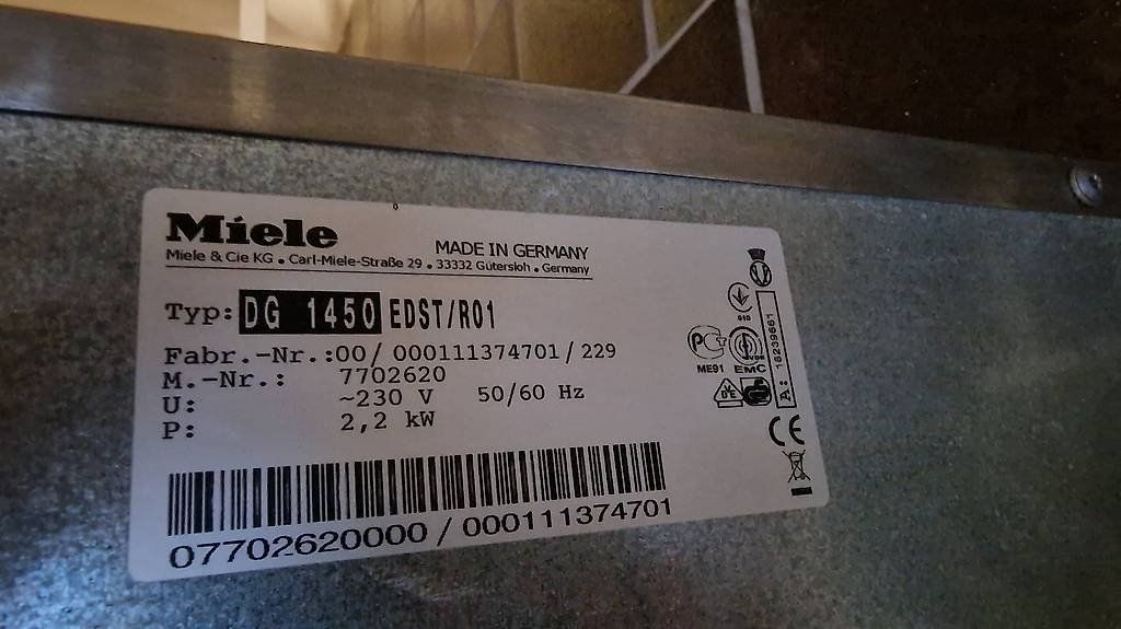 Miele Elettrodomestici da cucina: Miele DG 1450 EDST Steamer/Backofen – Usato da Gerlikon venduto da Sonic21 1