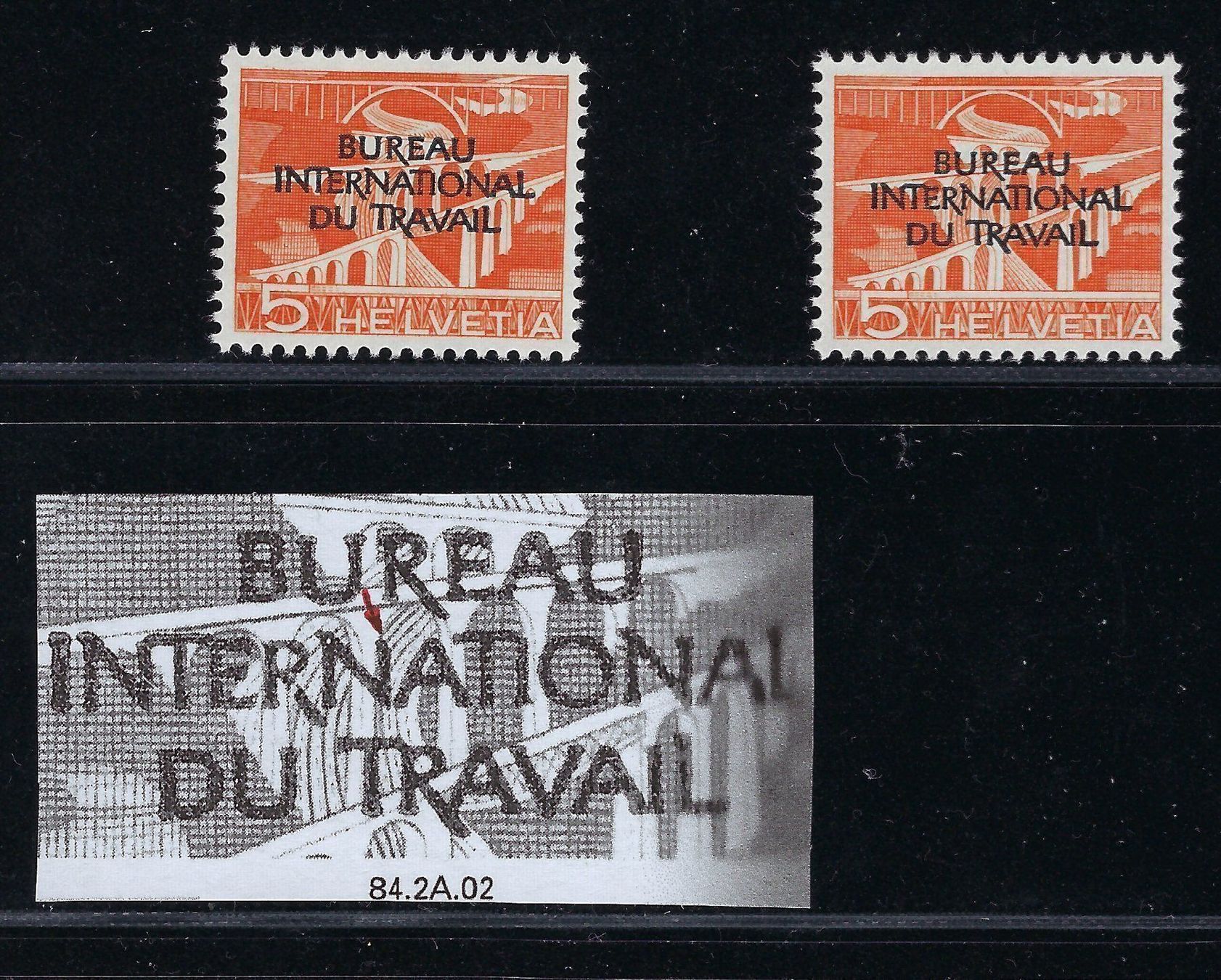 Alle Briefmarken: BIT / Dienstm.IV ZNr. 84.2A.02 - 94.2A.02 postfr.** KP 475.- – Gebraucht aus Wädenswil von Passion51 2