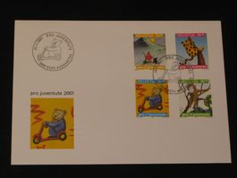 Pro Juventute FDC 2001 Nr. 360 - 363 Weihnachtsmarke - Kinde