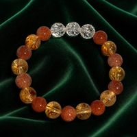 Bracelet pierres naturelles pierre de soleil,citrine- quartz