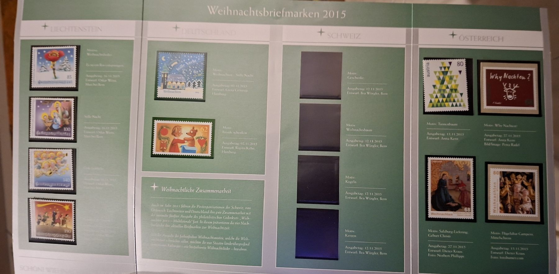 Alle Briefmarken: Geschenksheft 2015  – Gebraucht aus Balgach von SIMEON27