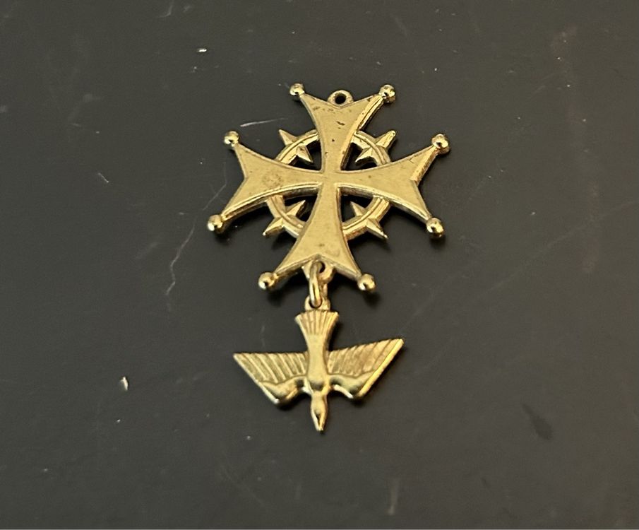 Hugenottenkreuz Anhänger in 18 Karat Gelbgold - 1158.03096/0001
