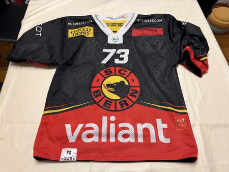 SC Bern Gameworntrikot Junioren Nummer 73 Grösse XS