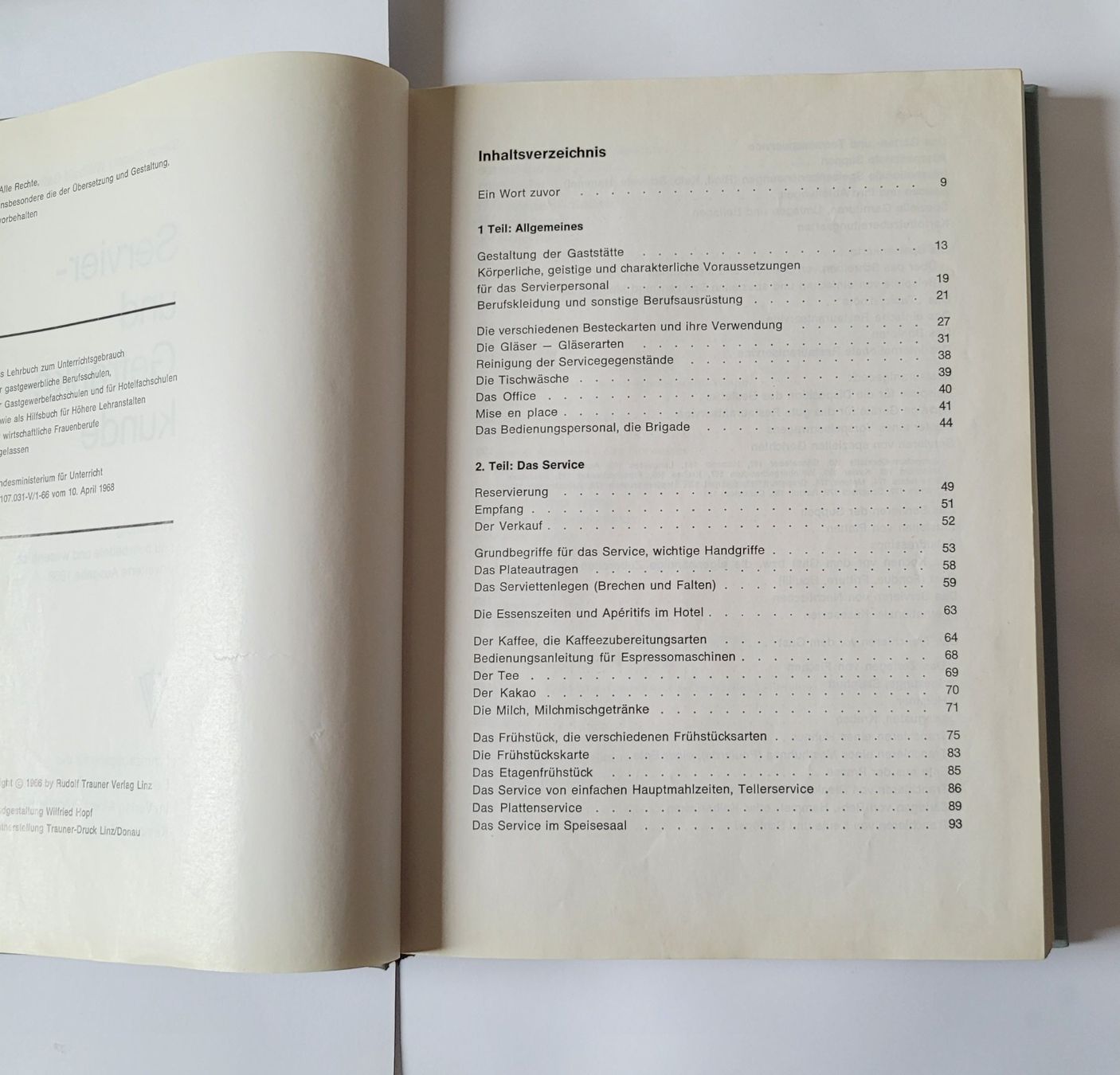 Libri: Servier- und Getränkekunde, 1968 – Usato da Zürich venduto da Avd 3