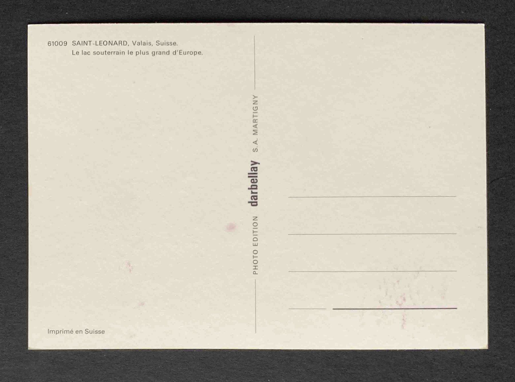 Cartes postales: AK Saint Leonard Le lac souterrain – D'occasion à Goldau par artelier1 1