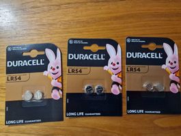 Duracell LR54, LR1130, 189, 191, 6 Stk. Knopfbatterien