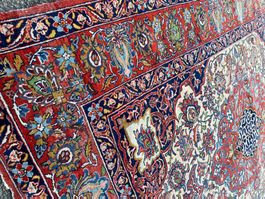 Antik Perser Teppich Esfahan ca 110 Jahre mit schöne Design