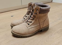 Ladies Beige Ankle Boots, Grösse 38