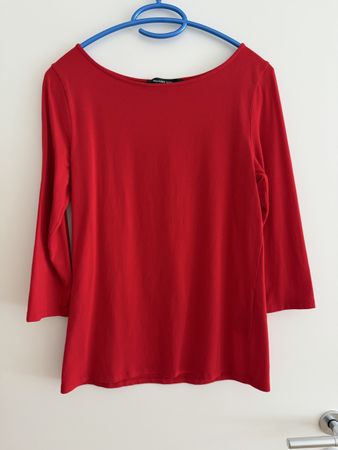 Hallhuber Damen, 3/4 Arm, Rot, Grösse M Organic Cotton