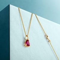 Halskette aus gelbgold und Rubin Schnäppchenpreis