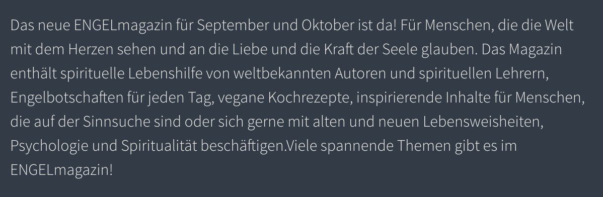 Zeitschriften & Magazine: ENGELmagazin September/Oktober 2023 – Gebraucht aus Frauenfeld von AlphaCentauri_369_ 1