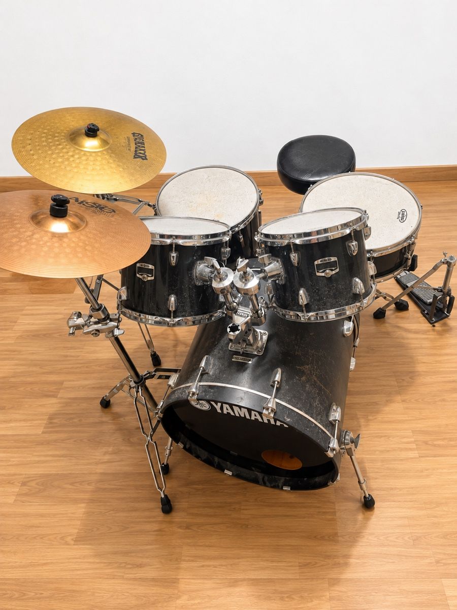 Yamaha Strumenti musicali: Yamaha Stage Custom mit Becken, Hardware und Hocker – Usato da Buchrain venduto da Lama6 4