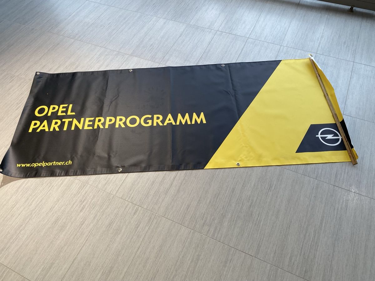Fahnen: Blache Opel Partnerprogramm 1m x2,4m – Gebraucht aus Hägglingen von Karin0802 2