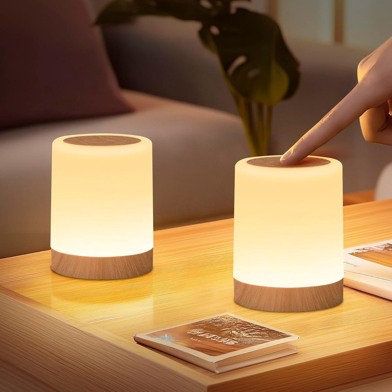 Lampade: 2x LED Nachttischlampe Touch dimmbar mit RGB – Nuovo e nell'imballaggio originale da Nuglar venduto da SmartLiving24 1