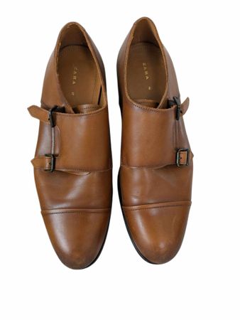 Zara Herrenschuhe Grösse 42, Leder braun Monkschuhe
