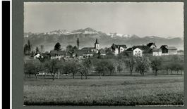  AK sw Le Motty VD Ecublens, et les Alpes ≈ 1940 