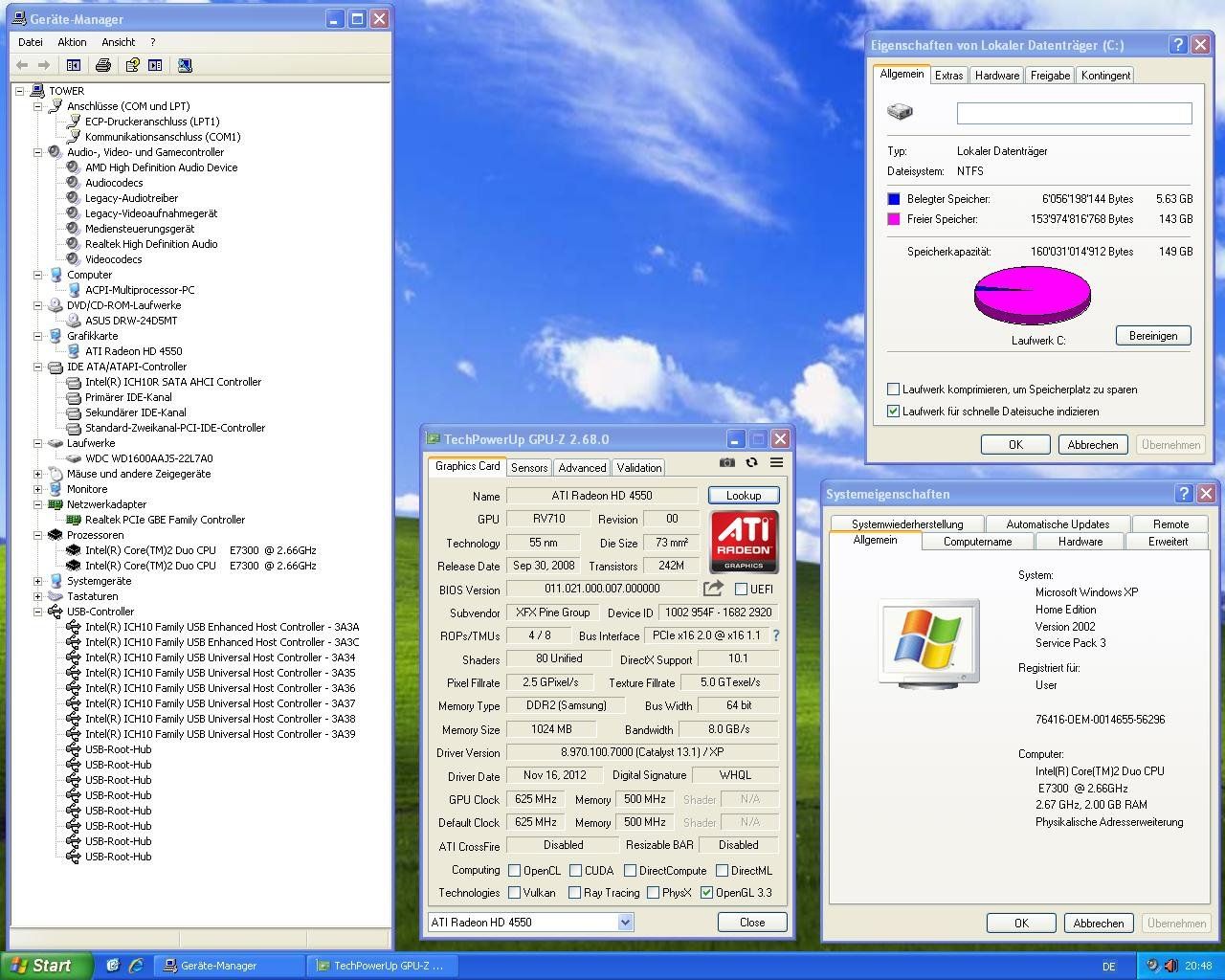 Tower PC Intel Core2Duo 2.6GHz, ATI Grafik, Windows XP 32Bit (Gebraucht ...