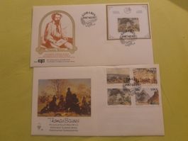 2 enveloppes philatéliques, Thomas Baines, Gobabis 1987 SWA!