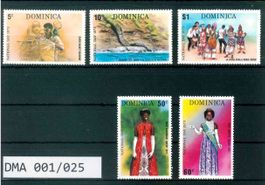 DOMINICA 5 BRIEFMARKEN NATIONALFEIERTAG