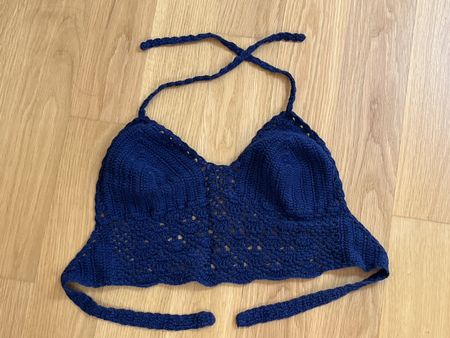 Blaues Häkeltop aus Griechenland