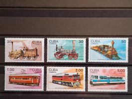 Kuba 1988 MiNr.3221-3226 Geschichte der Eisenbahn Postfrisch