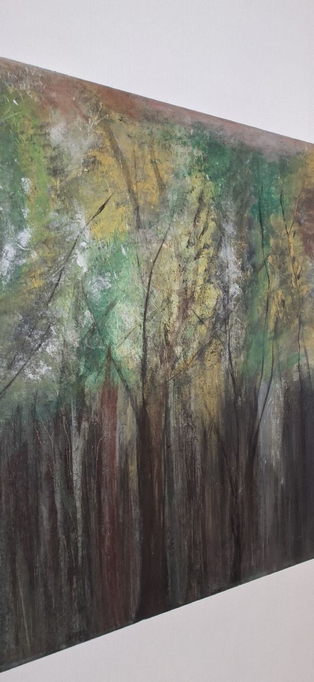 Dipinti: Gemälde" Herbstwald " handmade 50×60×4 – Nuovo (secondo la descrizione) da Riehen venduto da Steinbock1970 2
