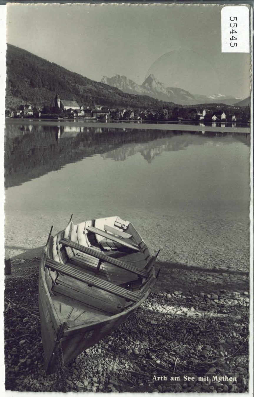 Cartoline postali: Arth am See mit Mythen – Usato da Ettingen venduto da Kartenplanet