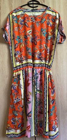 Taifun Kleid geblümt orange Grösse 36 Neu
