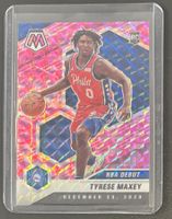 NBA Tyrese Maxey 2020 Mosaic Camo Pink Parallel Rookie Card