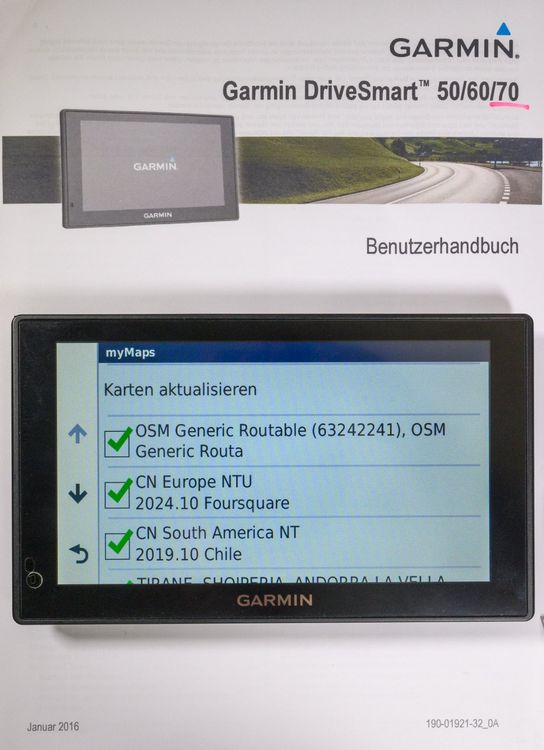 GPS-Halterung Für Garmin Drivesmart/ Nuvi 55-58 Modelle – Schwarz, Aus Kunststoff