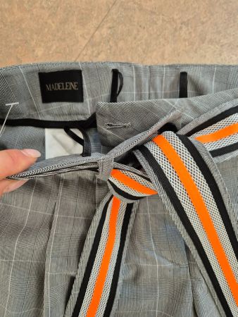 MADELEINE HOSE 36 S KARO GÜRTEL STOFFHOSE  TOP zu BLUSE